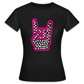 Rock and Roll Rock Music - Frauen T-Shirt - Schwarz - Vorne - AI Model Female 172 dark (172cm)