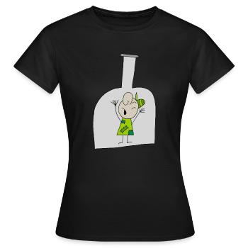 Garçon en bouteille - T-shirt Femme - noir - Devant - AI Model Female 172 dark (172cm)