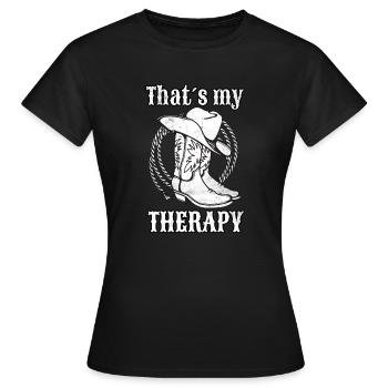 Western cavalière de l’Ouest Cheval Cowgirls Retro - T-shirt Femme - noir - Devant - AI Model Female 172 dark (172cm)