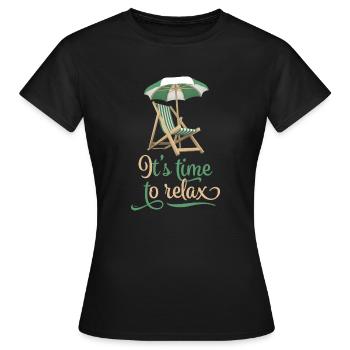 Relax - Women's T-Shirt - black - Front - AI Model Female 172 dark (172cm)