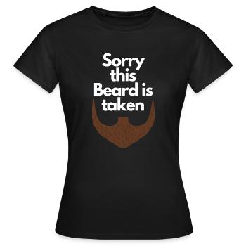 Sorry this Beard is taken - Women's T-Shirt - black - Front - AI Model Female 172 dark (172cm)