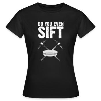 Gold Digger Gold Panning Conceptions d’extraction d’or - T-shirt Femme - noir - Devant - AI Model Female 172 dark (172cm)
