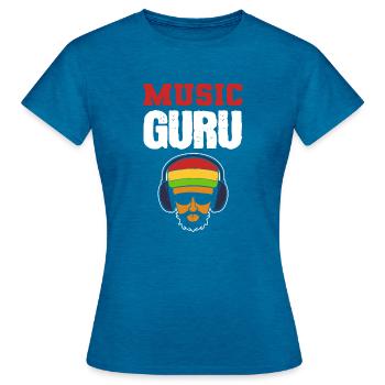 Professeur de musique Guro Poison - T-shirt Femme - bleu saphir antique chiné - Devant - AI Model Female 172 dark (172cm)