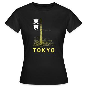 Tokyo - T-shirt Femme - noir - Devant - AI Model Female 172 dark (172cm)