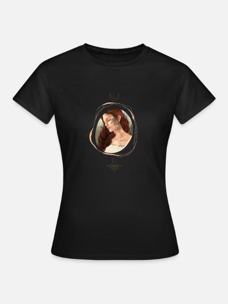 Frau im Portrait - Frauen T-Shirt - Schwarz