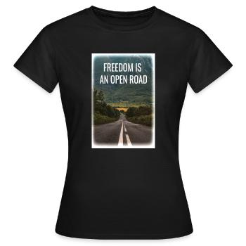 Liberté - T-shirt Femme - noir - Devant - AI Model Female 172 dark (172cm)