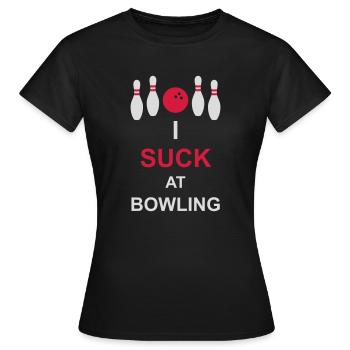 Je suis nul au bowling - T-shirt Femme - noir - Devant - AI Model Female 172 dark (172cm)