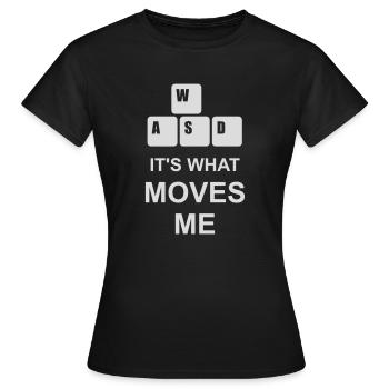 c’est ce qui m’émeut - T-shirt Femme - noir - Devant - AI Model Female 172 dark (172cm)