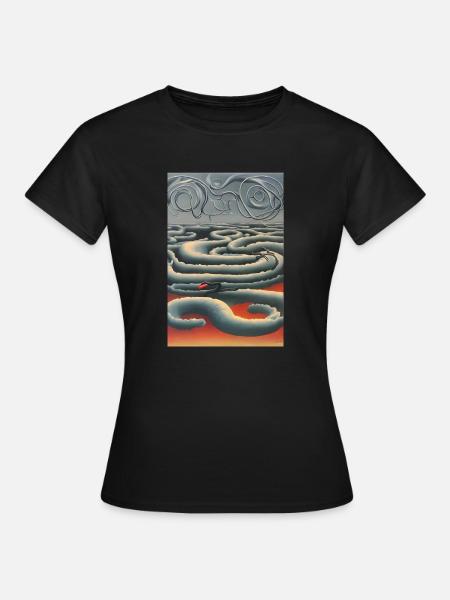 Schlangen am Himmel - Frauen T-Shirt - Schwarz