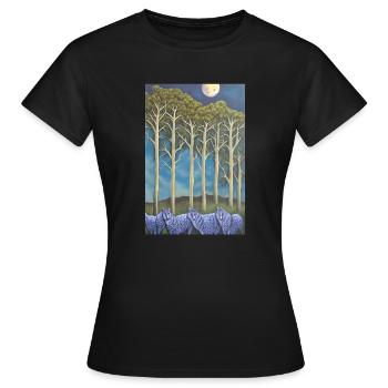Les loups sur l’avenue - T-shirt Femme - noir - Devant - AI Model Female 172 dark (172cm)
