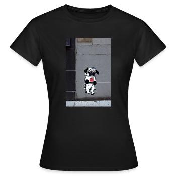 Carlin Style Bansky - T-shirt Femme - noir - Devant - AI Model Female 172 dark (172cm)