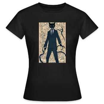 Les chats sont les meilleurs espions - T-shirt Femme - noir - Devant - AI Model Female 172 dark (172cm)