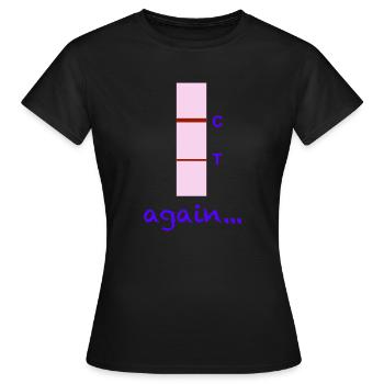 Corona again - Women's T-Shirt - black - Front - AI Model Female 172 dark (172cm)