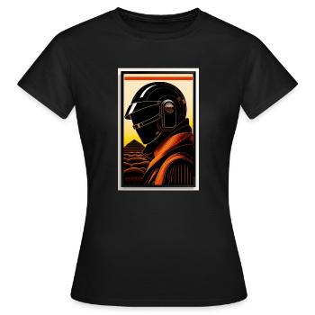 dans le style d’une gravure sur bois - T-shirt Femme - noir - Devant - AI Model Female 172 dark (172cm)