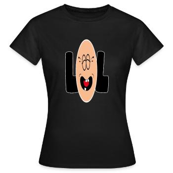 Sourrire LOL - T-shirt Femme - noir - Devant - AI Model Female 172 dark (172cm)