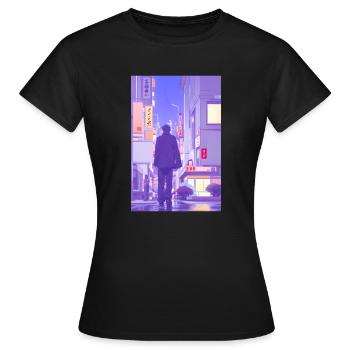 Tokio-Landschaft - Frauen T-Shirt - Schwarz - Vorne - AI Model Female 172 dark (172cm)