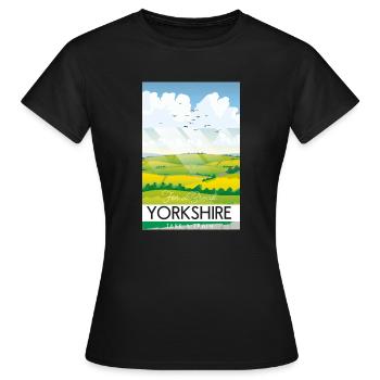 Le Yorkshire fait une pause - T-shirt Femme - noir - Devant - AI Model Female 172 dark (172cm)