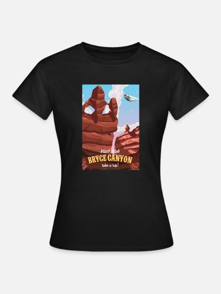 Bryce canyon Utah affiche de voyage - T-shirt Femme - noir