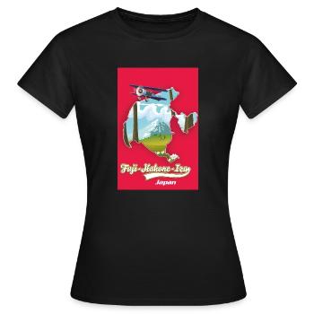 Parc national Fuji hakone izu - T-shirt Femme - noir - Devant - AI Model Female 172 dark (172cm)