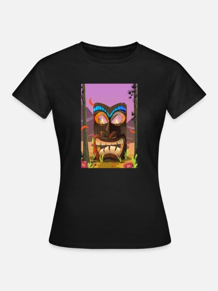 Tiki Mask - Women's T-Shirt - black