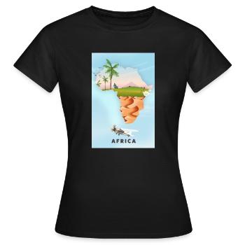 Map Of Africa - Women's T-Shirt - black - Front - AI Model Female 172 dark (172cm)