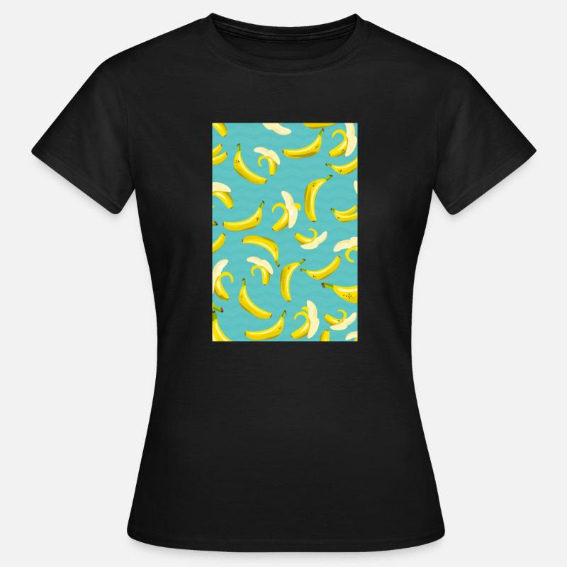 Banana pattern - Women's T-Shirt - black