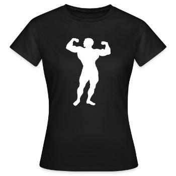 Homme musclé - T-shirt Femme - noir - Devant - AI Model Female 172 dark (172cm)