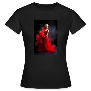Rote Schönheit 4 - Frauen T-Shirt - Schwarz - Vorne - AI Model Female 172 dark (172cm)