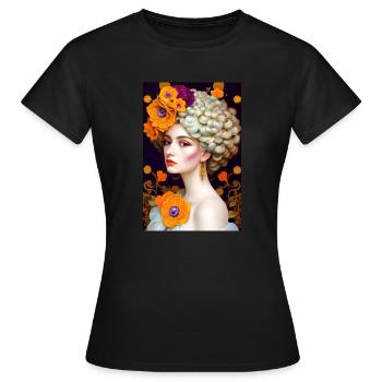 Chic, digital painting - Women's T-Shirt - black - Front - AI Model Female 172 dark (172cm)