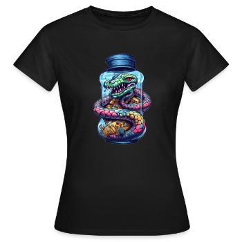 Dessin de tatouage de basilic - T-shirt Femme - noir - Devant - AI Model Female 172 dark (172cm)