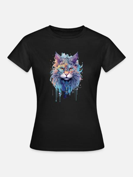Indie Cat - Frauen T-Shirt - Schwarz