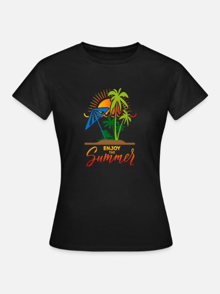 Genießen Sie den Sommer - Frauen T-Shirt - Schwarz