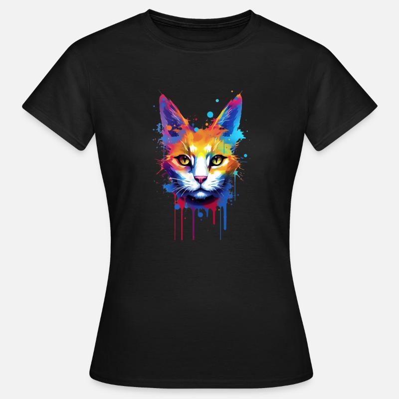 Extravagant cat - Women's T-Shirt - black