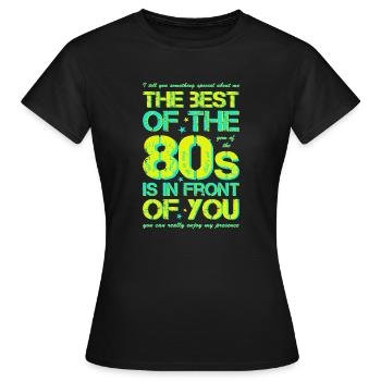 80s Eighties 80s - Women's T-Shirt - black - Front - AI Model Female 172 dark (172cm)