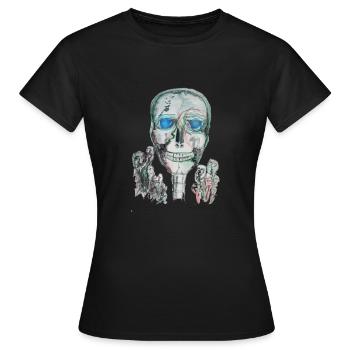 halloween grusel - Frauen T-Shirt - Schwarz - Vorne - AI Model Female 172 dark (172cm)