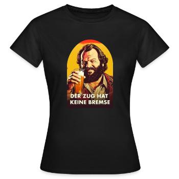 Der Zug hat keine Bremse - Frauen T-Shirt - Schwarz - Vorne - AI Model Female 172 dark (172cm)