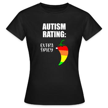 Évaluation de l’autisme - T-shirt Femme - noir - Devant - AI Model Female 172 dark (172cm)