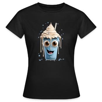 Milkshake amusant - T-shirt Femme - noir - Devant - AI Model Female 172 dark (172cm)