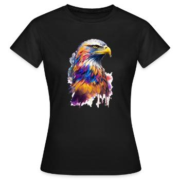 Aquarelle Adler - T-shirt Femme - noir - Devant - AI Model Female 172 dark (172cm)
