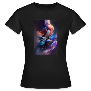lady - Frauen T-Shirt - Schwarz - Vorne - AI Model Female 172 dark (172cm)