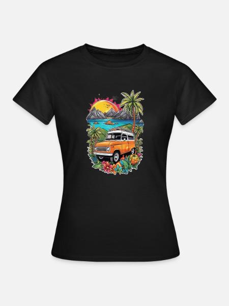 campeur et camping car - Dame-T-shirt - sort