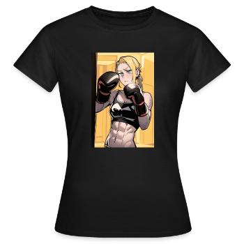 Boxeuse poster - T-shirt Femme - noir - Devant - AI Model Female 172 dark (172cm)