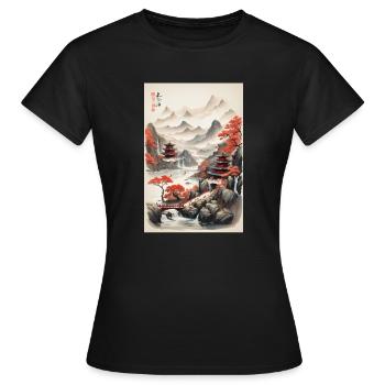 Chine - T-shirt Femme - noir - Devant - AI Model Female 172 dark (172cm)
