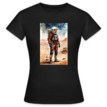 Guerrier martien - T-shirt Femme - noir - Devant - AI Model Female 172 dark (172cm)