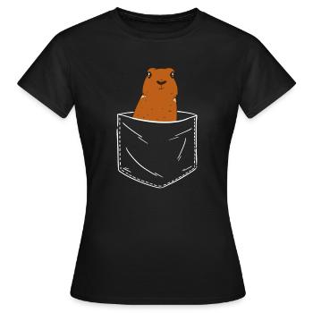 Chien de prairie - T-shirt Femme - noir - Devant - AI Model Female 172 dark (172cm)
