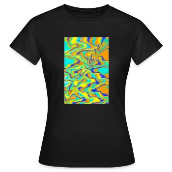 Abstrakt Kunst - Frauen T-Shirt - Schwarz - Vorne - AI Model Female 172 dark (172cm)