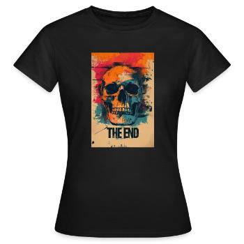 Finale Schädelkunst - Frauen T-Shirt - Schwarz - Vorne - AI Model Female 172 dark (172cm)