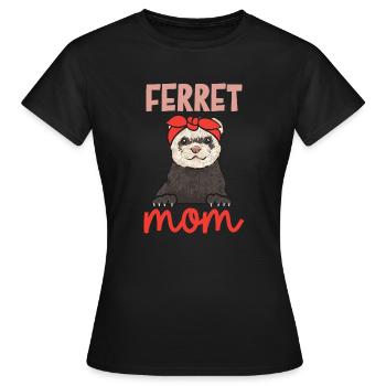 Furet, propriétaire de furet - T-shirt Femme - noir - Devant - AI Model Female 172 dark (172cm)