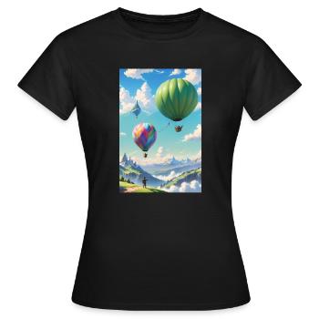 Was für eine schöne Aussicht! - Frauen T-Shirt - Schwarz - Vorne - AI Model Female 172 dark (172cm)