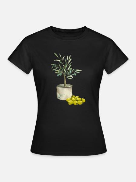 Oliven - Frauen T-Shirt - Schwarz